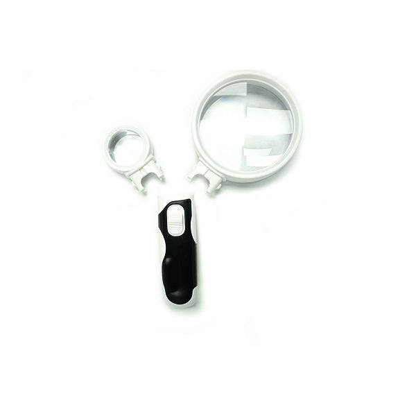 Hand Held LED Magnifier with Detachable Lens